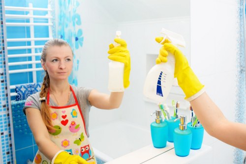 Carpet cleaning equipment and prepared room for service