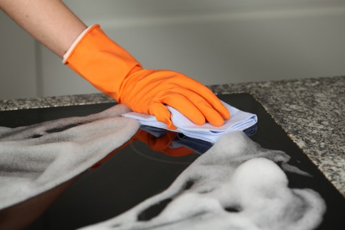 Professional home cleaning service in a Kennington living room