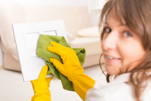 Close-up of deep carpet cleaning and stain removal